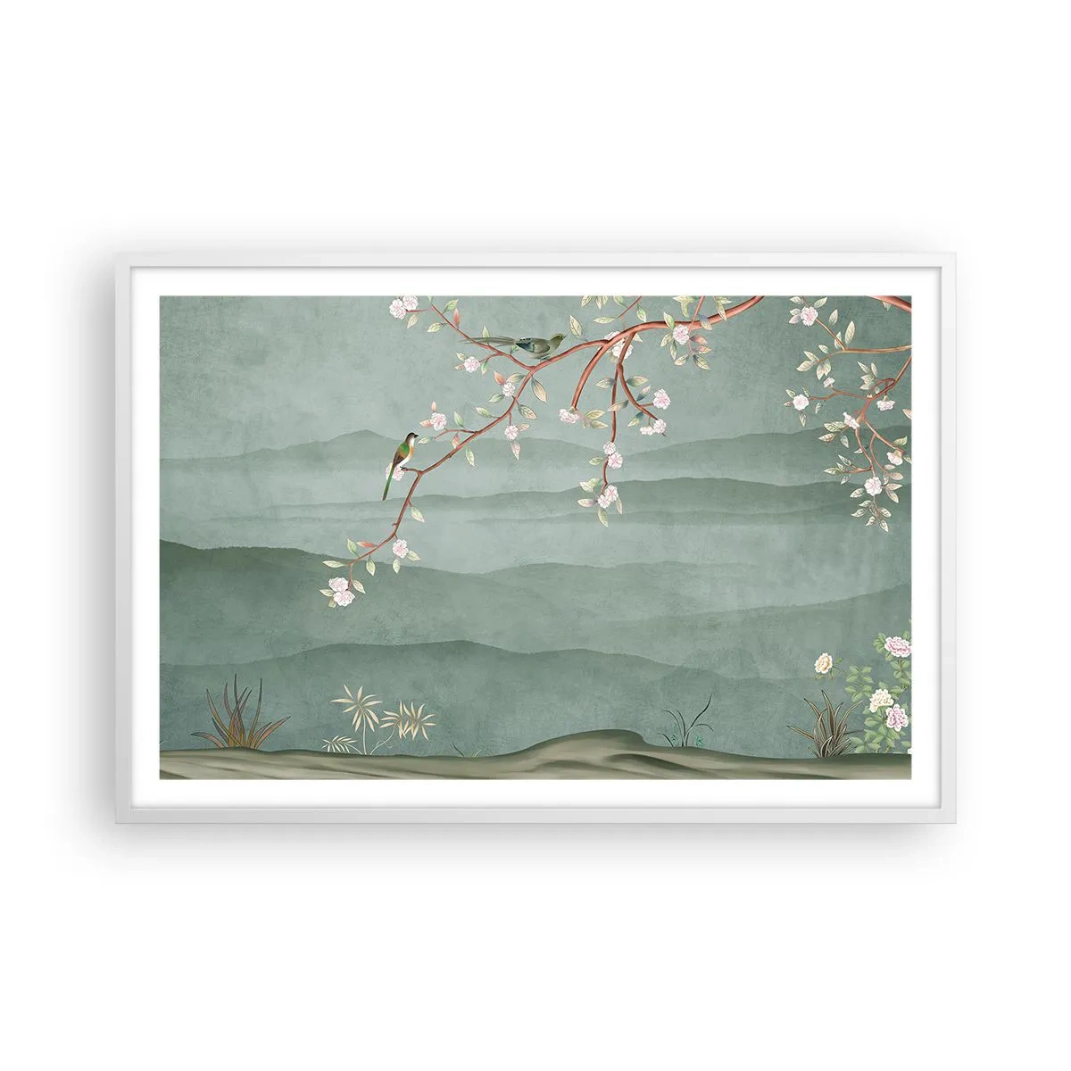 Poster in een witte lijst - Lente, oh jij bent het - 91x61 cm