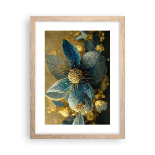 Een poster in een licht eiken lijst - Bloei met goud - 30x40 cm