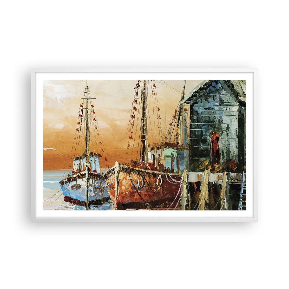 Poster in een witte lijst - Een vreedzame terugkeer - 91x61 cm