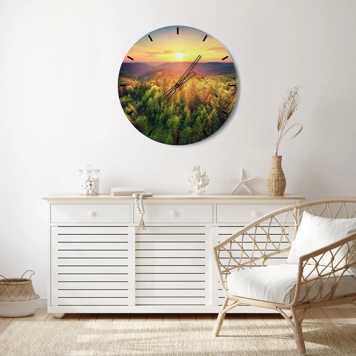 Wandklok - Klok - Hoekpunten en topjes - 40x40 cm