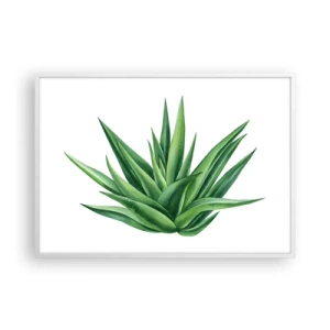 Poster in een witte lijst - Groen – kracht – leven - 100x70 cm