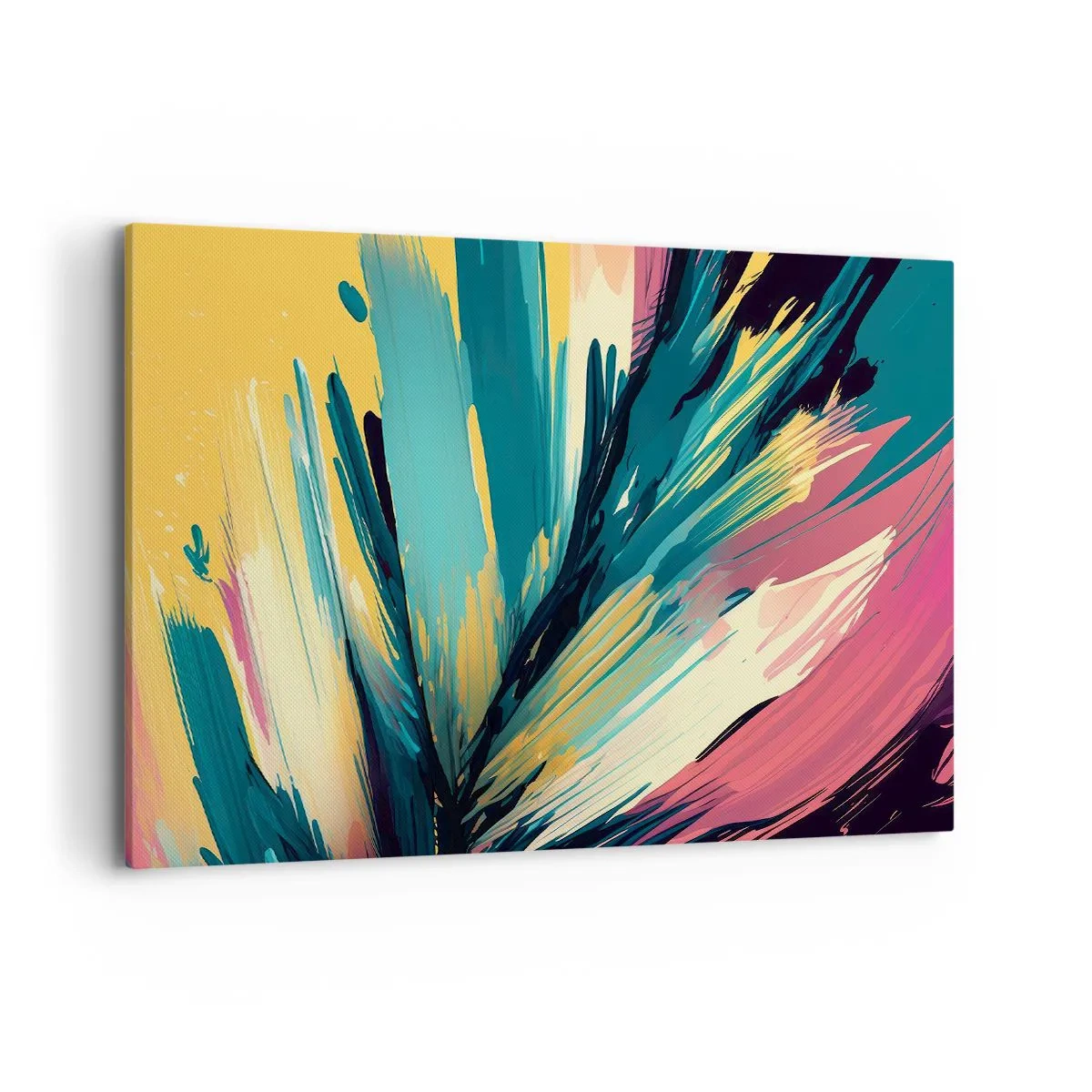 Schilderen op canvas - Compositie – een explosie van vreugde - 100x70 cm