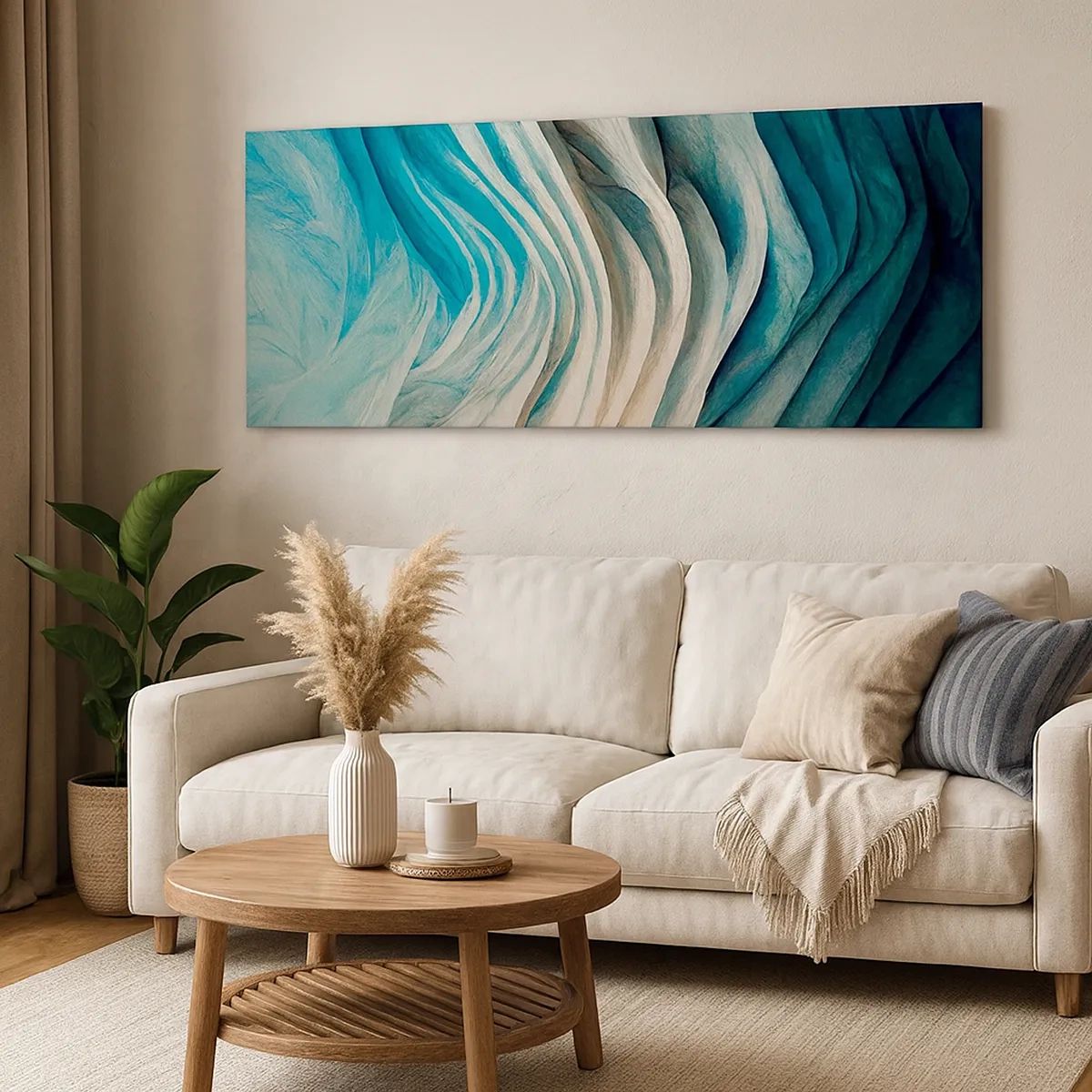 Schilderen op canvas - Blauwe onverzadigbaarheid - 30x30 cm