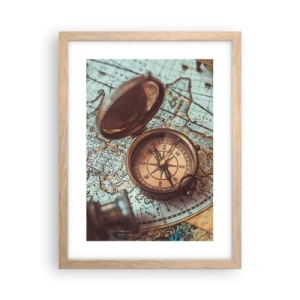 Een poster in een licht eiken lijst - Voor de avonturier - 30x40 cm