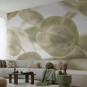 Fotobehang Premium Sand - In het begin waren er bladeren... - Bloemen, Kalm, Bladeren - 100x70 cm