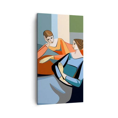 Schilderen op canvas - Een moment van vertrouwen - 45x80 cm