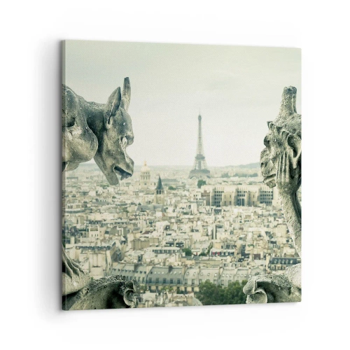 Schilderen op canvas - Parijs' babbelen - 60x60 cm