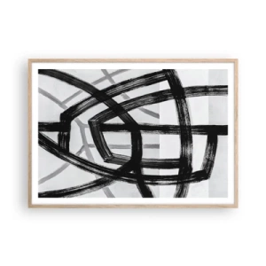 Een poster in een licht eiken lijst - Diepte opbouwen - 100x70 cm