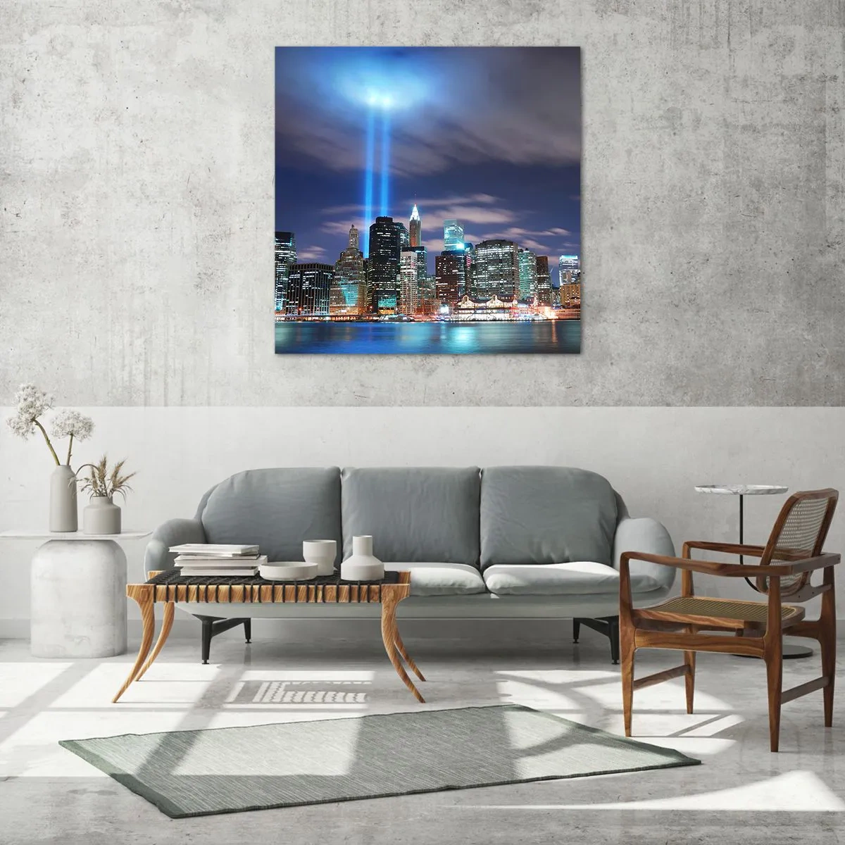 Schilderen op glas - De hemel met het licht bereiken - 40x40 cm