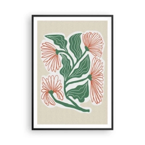 Poster in een zwarte lijst - Folk en modern - 70x100 cm