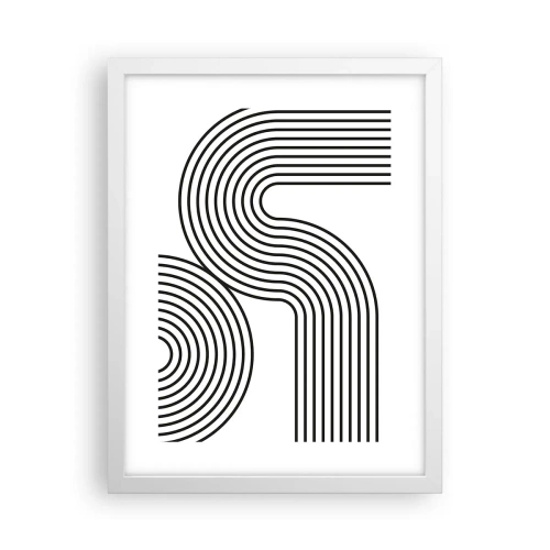 Poster in een witte lijst - In de bocht - 30x40 cm