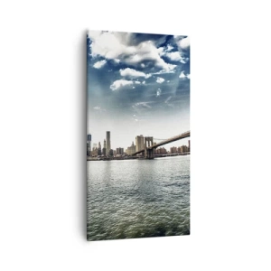 Schilderen op canvas - Het glazen eiland - 55x100 cm