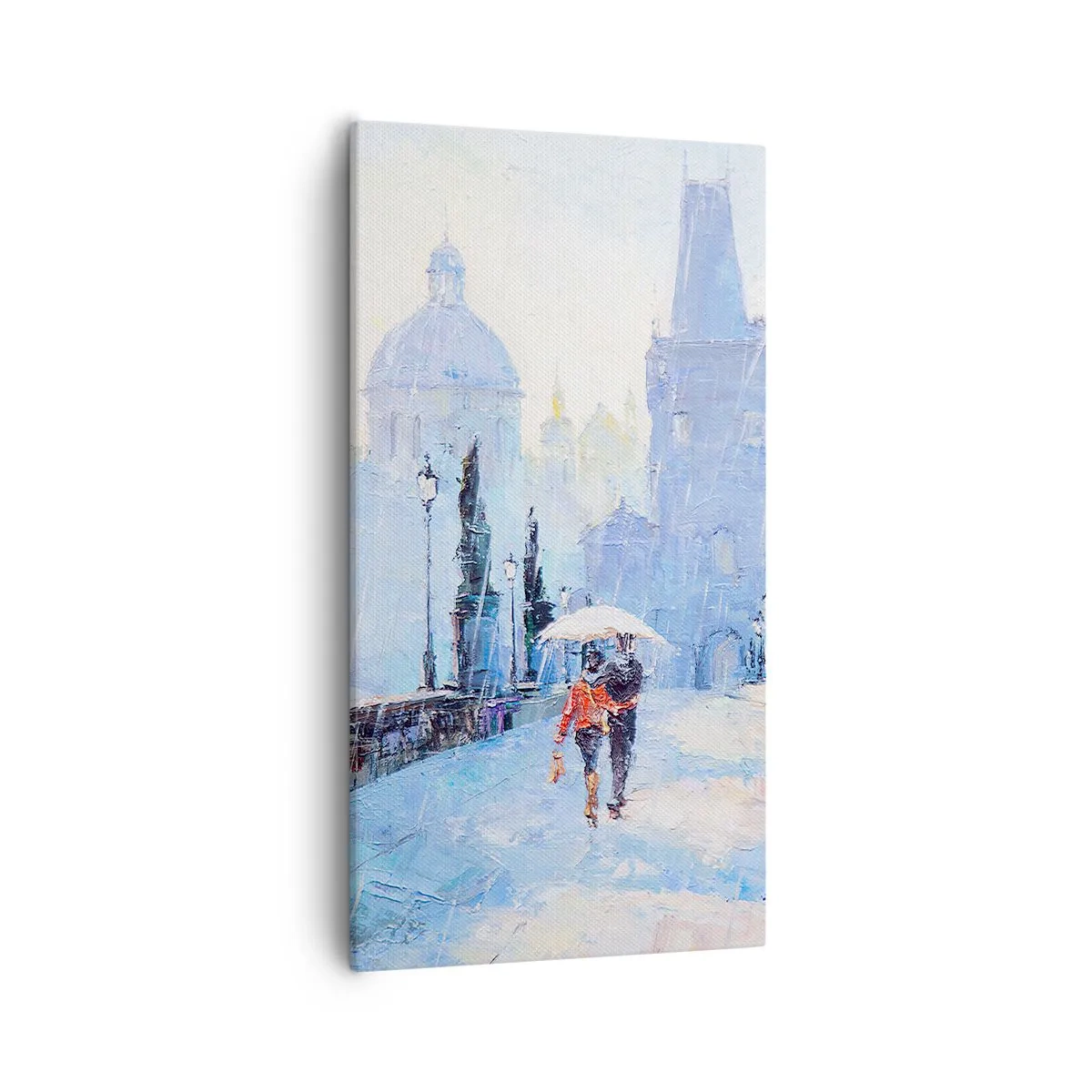 Schilderen op canvas - De regen moet ons gecharmeerd hebben - 55x100 cm