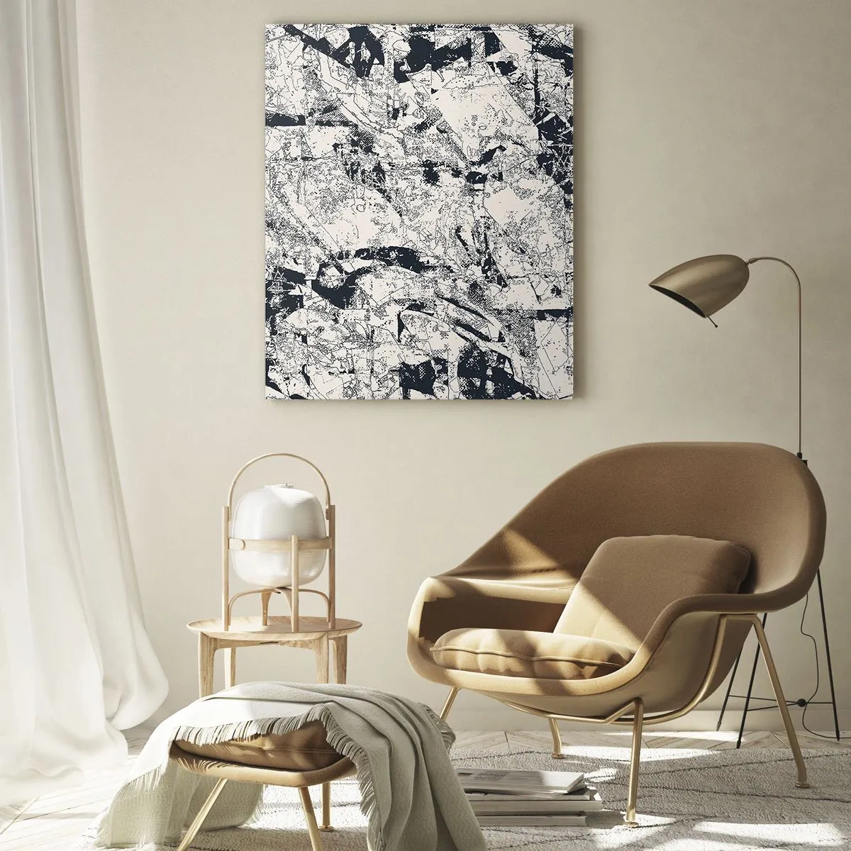 Schilderen op glas - Interpenetratie van tegenstellingen - 50x70 cm