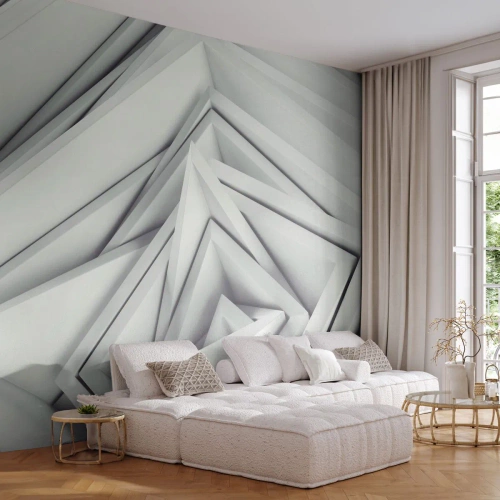 Fotobehang Standard Eco - Scherpe hoeken knoppen - Technologie, 3D, Modern - 350x256 cm