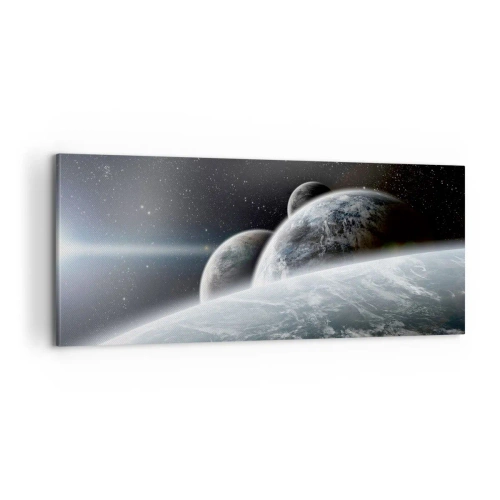 Schilderen op canvas - Kosmische muziek van de sferen - 100x40 cm