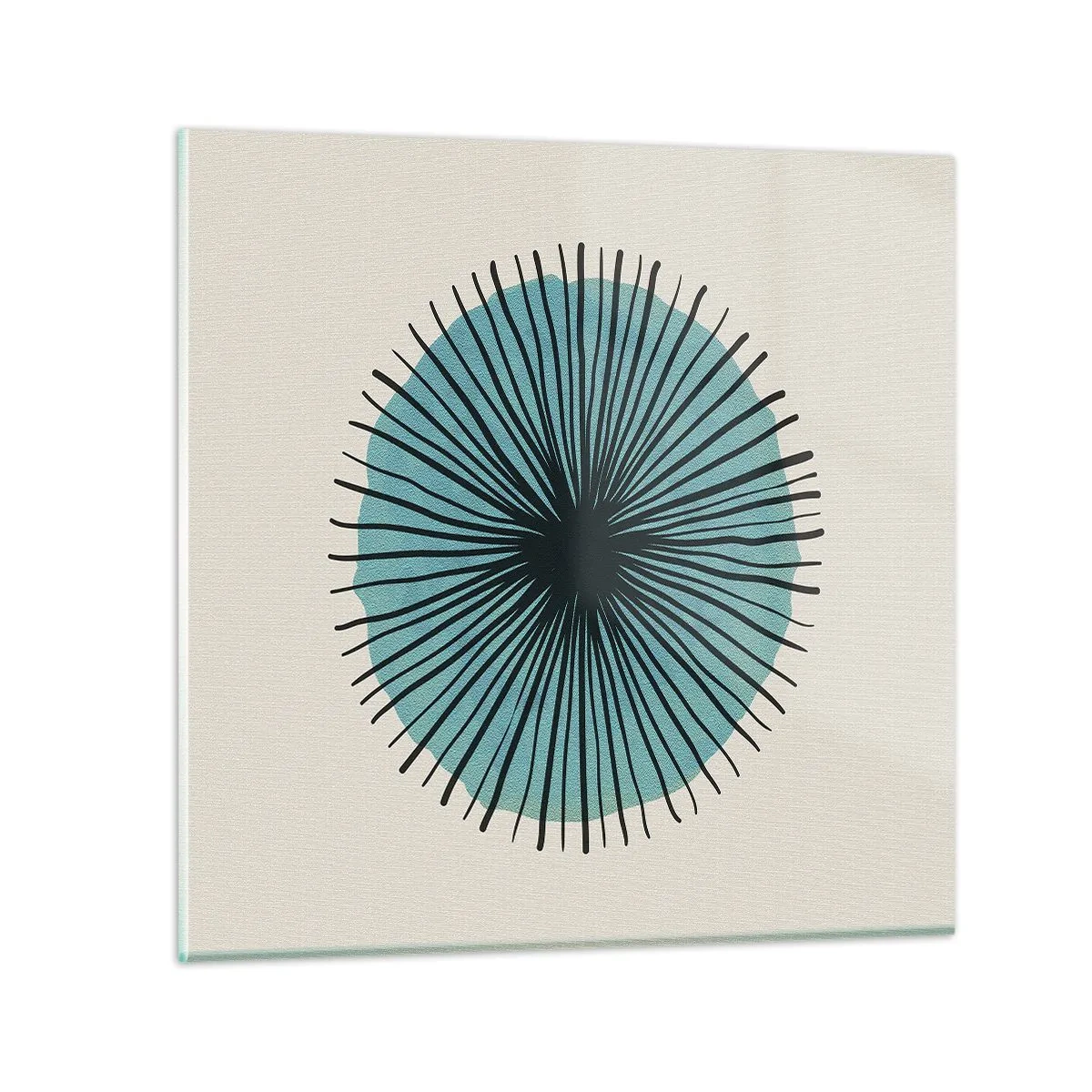 Schilderen op glas - Stralend in het blauw - 60x60 cm