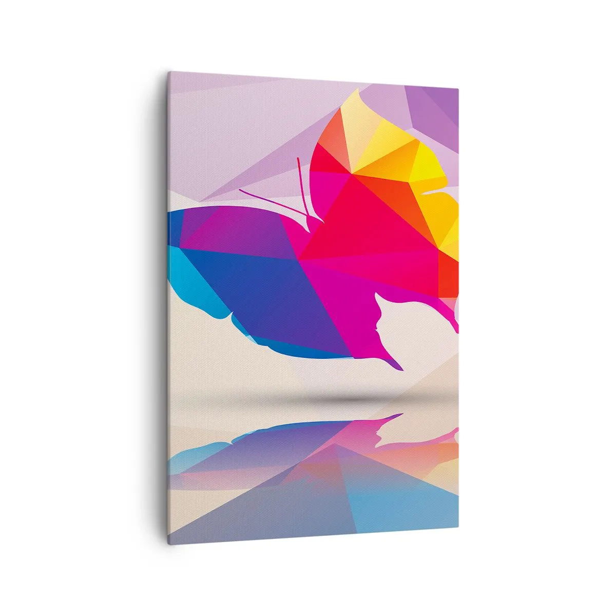 Schilderen op canvas - Vlinder regenboog - 70x100 cm
