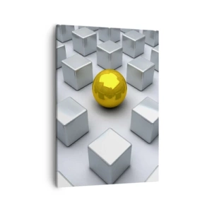 Schilderen op canvas - Waarom ik? Geometrische compositie - 50x70 cm