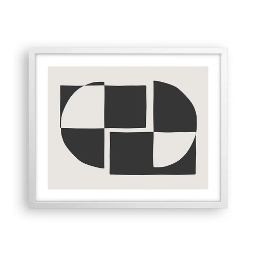 Poster in een witte lijst - Antithese - synthese - 50x40 cm
