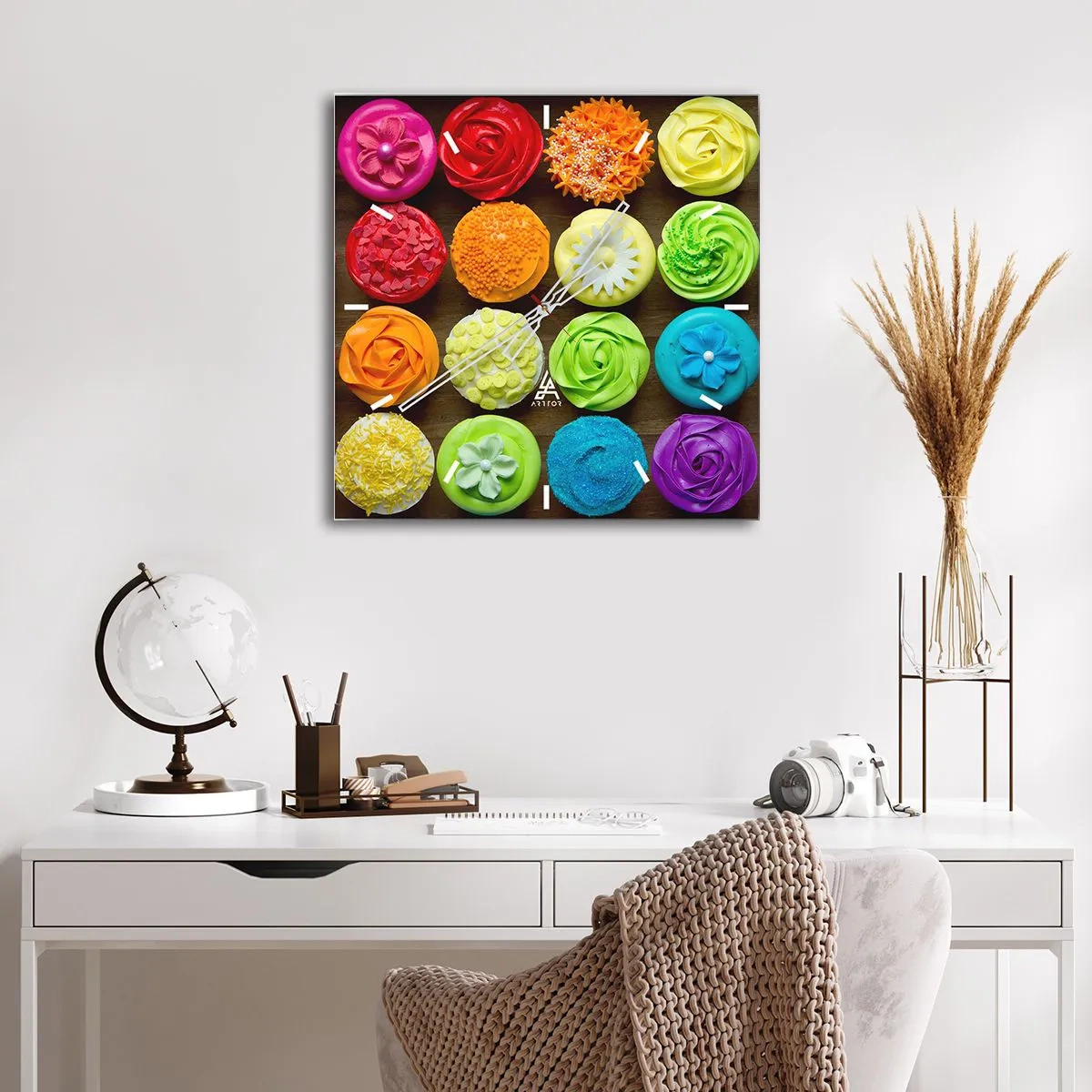 Wandklok - Klok - Elk anders - allemaal lekker - 40x40 cm