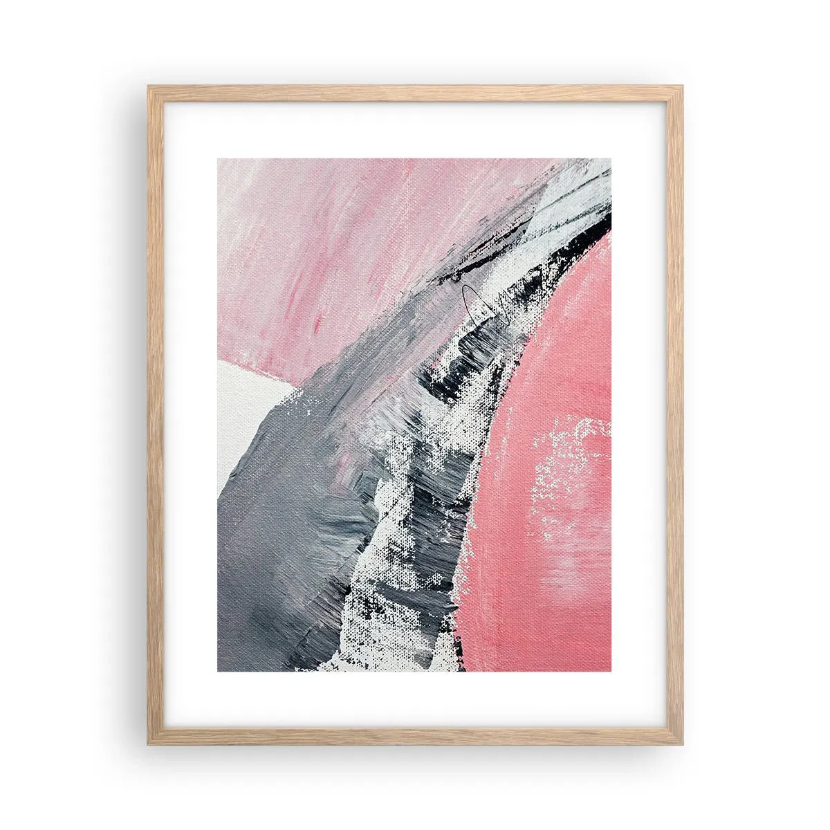 Een poster in een licht eiken lijst - Bijpassende compositie - 40x50 cm