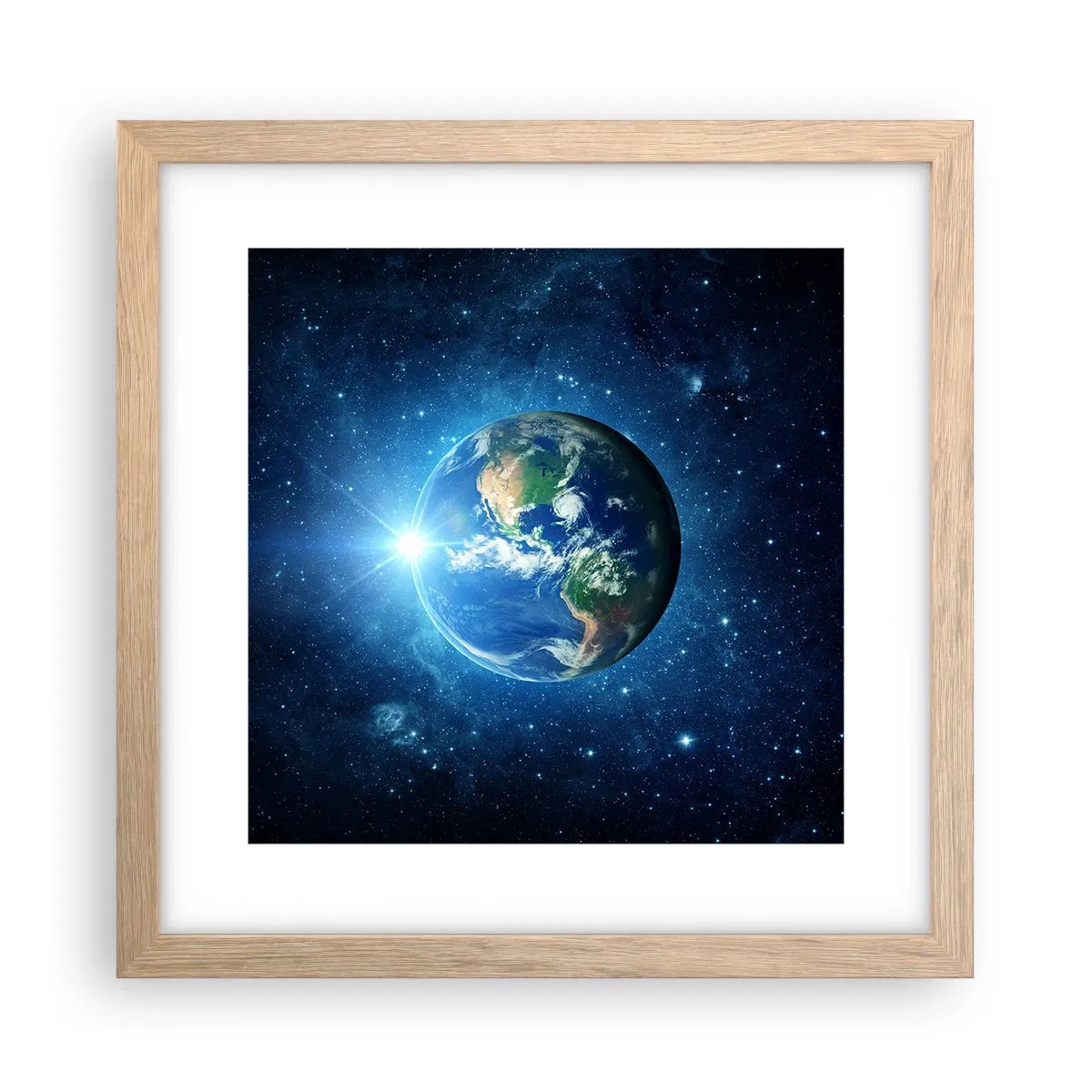 Een poster in een licht eiken lijst - We zijn in de hemel - 30x30 cm