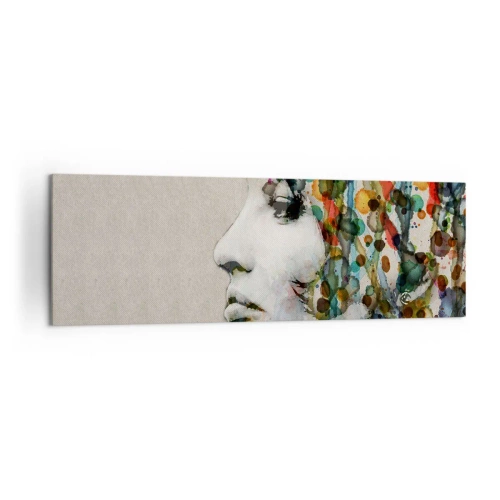 Schilderen op canvas - Ze kwam uit het grijs - 160x50 cm