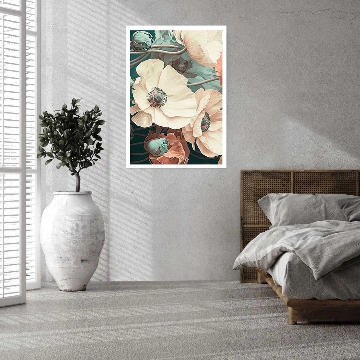 Poster - Het gefluister van klaprozen - 61x91 cm