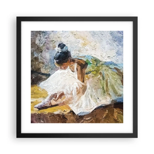 Poster in een zwarte lijst - Naar een schilderij van Degas - 40x40 cm