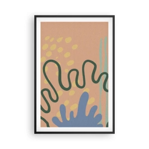 Poster in een zwarte lijst - Abstractie: verscheidenheid van de natuur - 61x91 cm