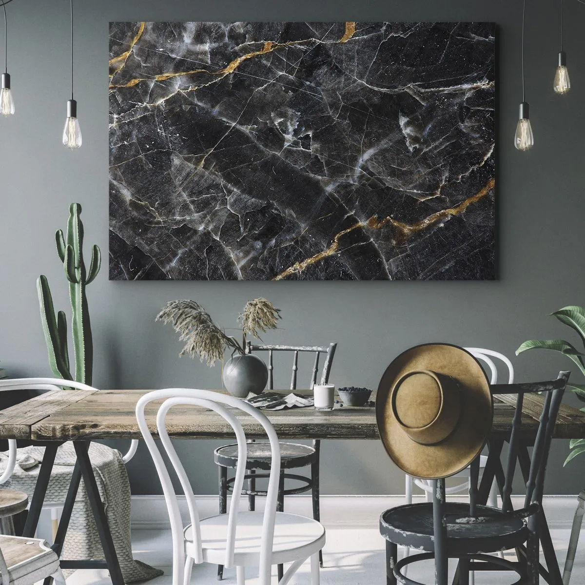 Schilderen op canvas - Het innerlijke leven van de steen - 100x70 cm