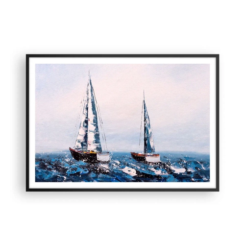 Poster in een zwarte lijst - Broederschap van de wind - 100x70 cm