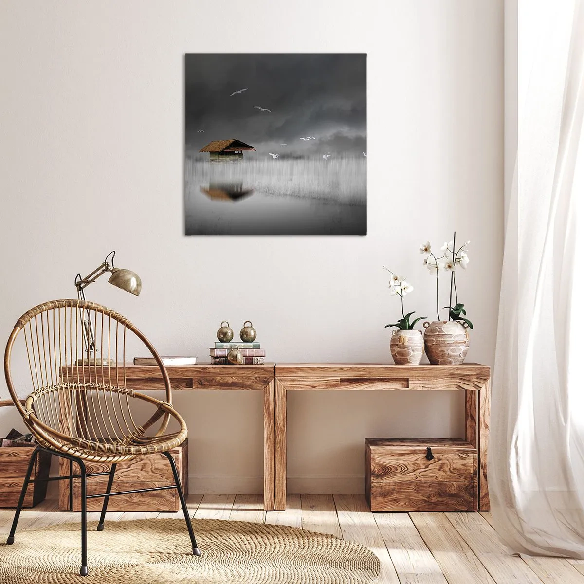 Schilderen op canvas - Beschutting tegen regen - 60x60 cm