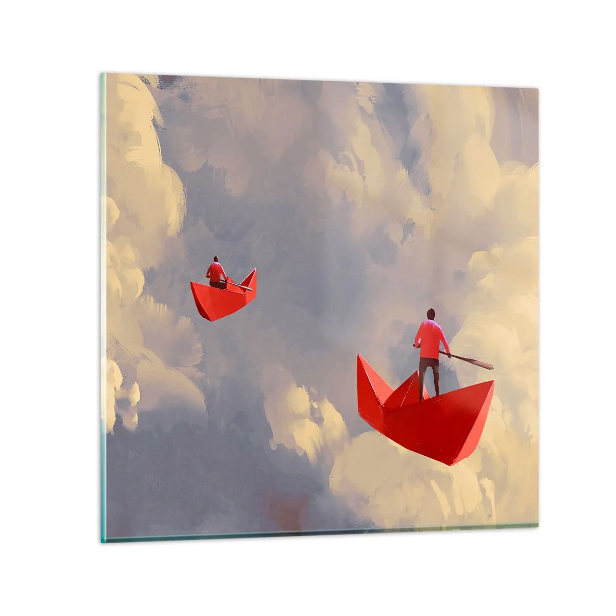 Schilderen op glas - Dromers expeditie - 60x60 cm