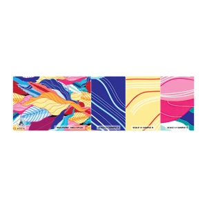 Fotobehang Staaltje Standard Eco - Een kleurrijke puinhoop - Abstractie, Kleurrijke bladeren, Deel - 100x30 cm