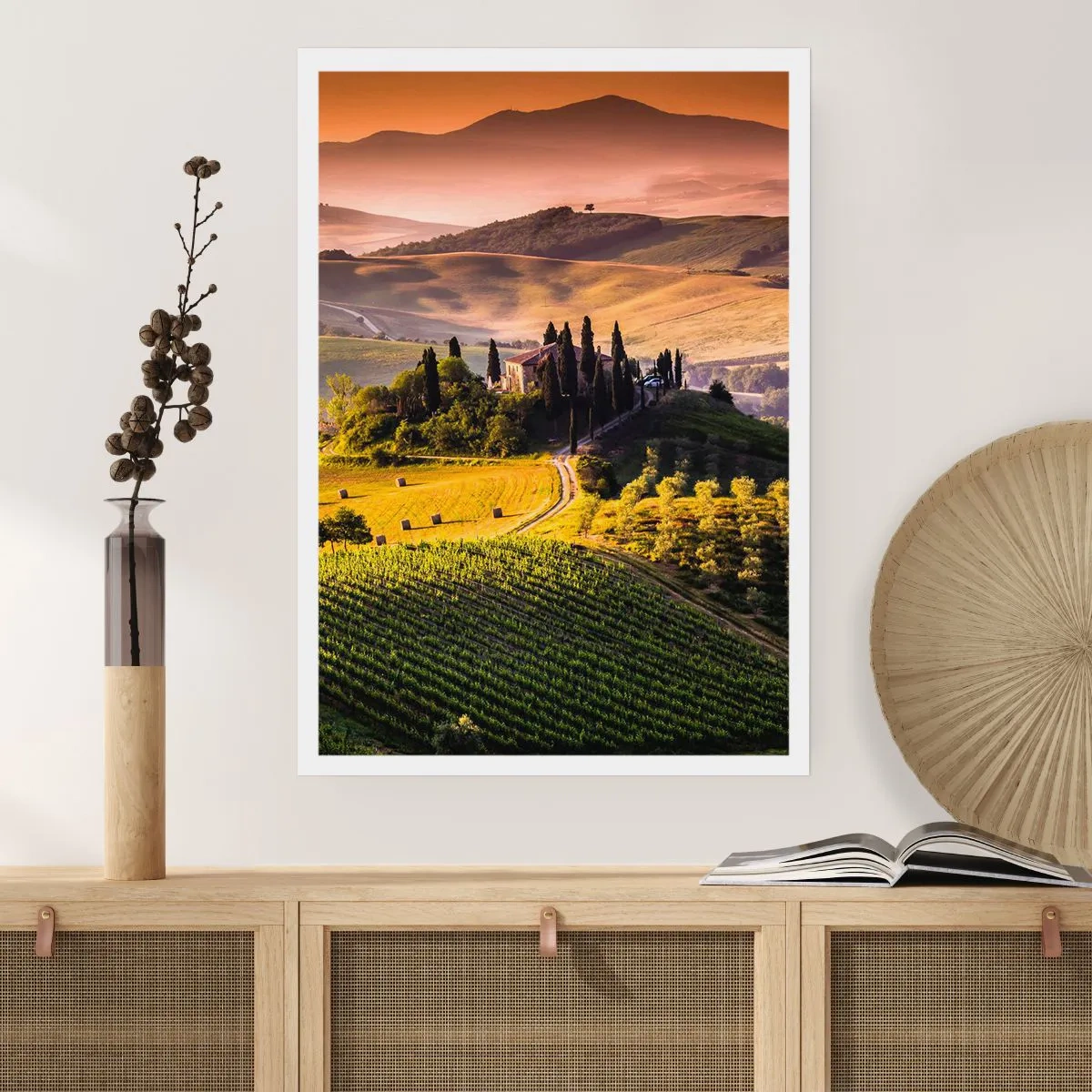 Poster - Arcadia - het Toscaanse landschap - 40x50 cm