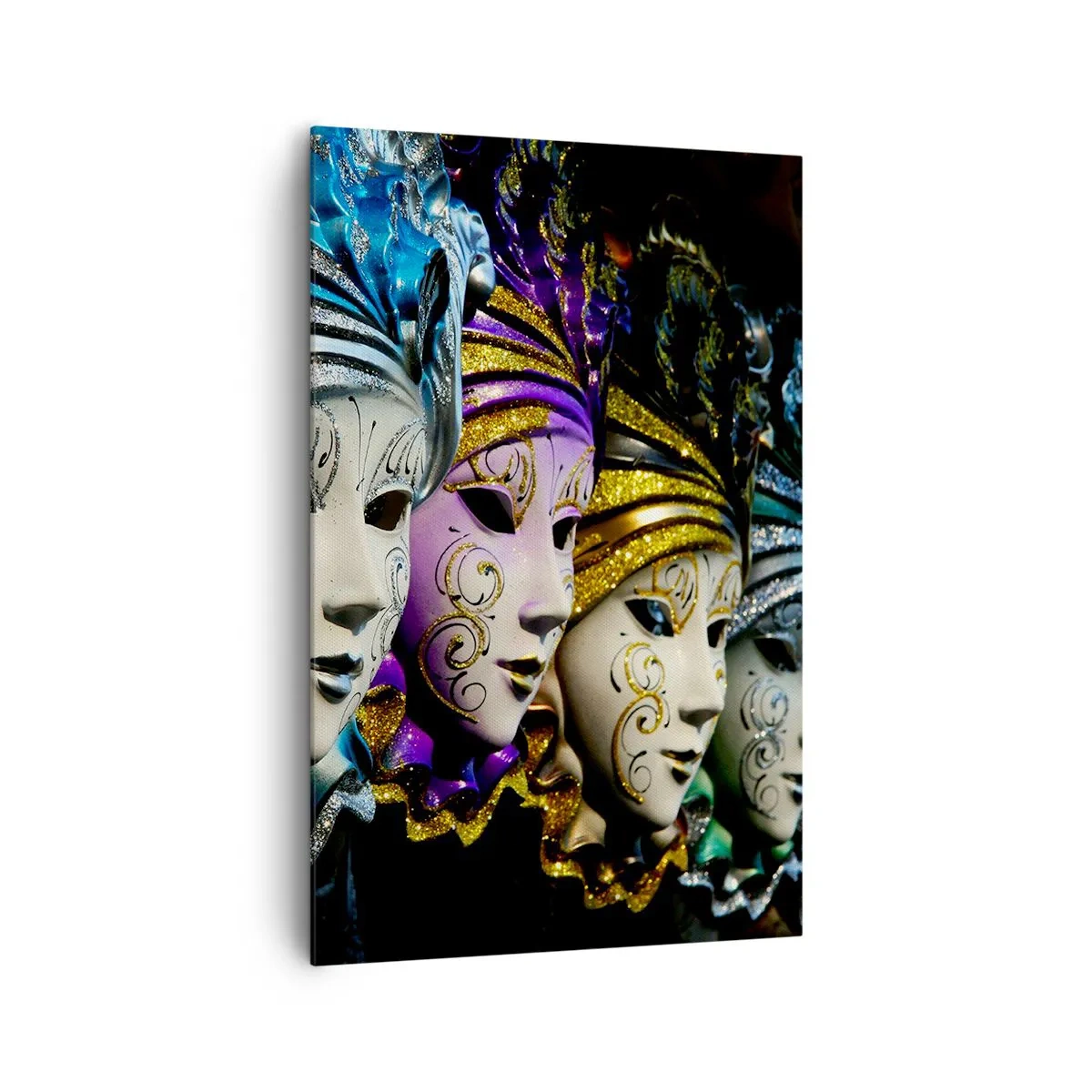 Schilderen op canvas - Mysterie in goud en zilver - 80x120 cm