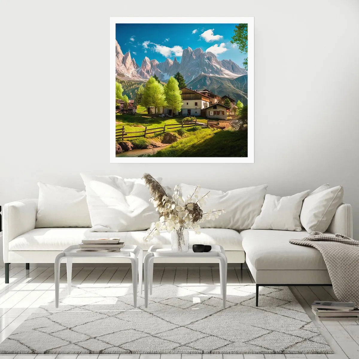 Poster - Alpine idylle - 40x40 cm