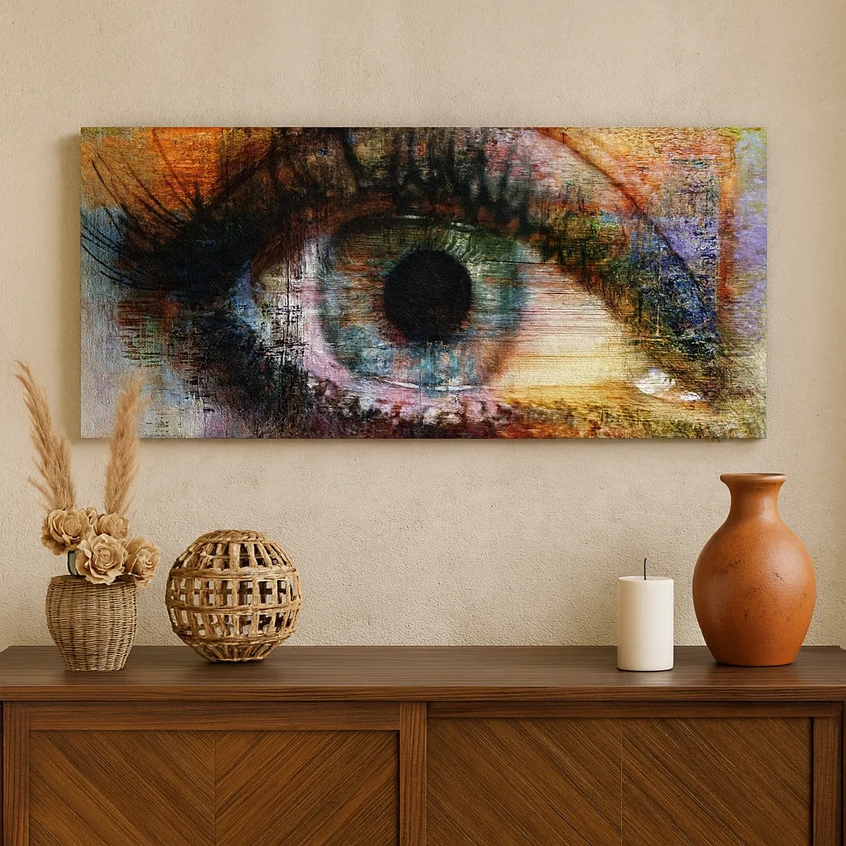 Schilderen op canvas - Je kunt in de ziel kijken - 30x30 cm