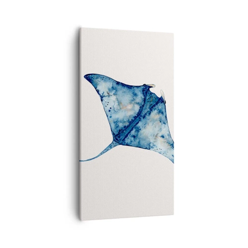 Schilderen op canvas - Leven in blauw - 55x100 cm