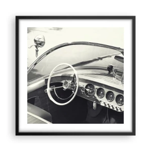 Poster in een zwarte lijst - Weer voor de rijken - 50x50 cm