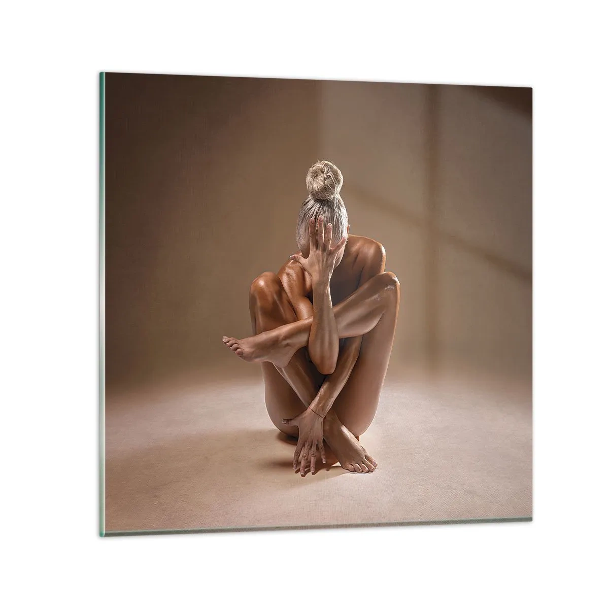 Schilderen op glas - De eenheid van lichaam en geest - 70x70 cm