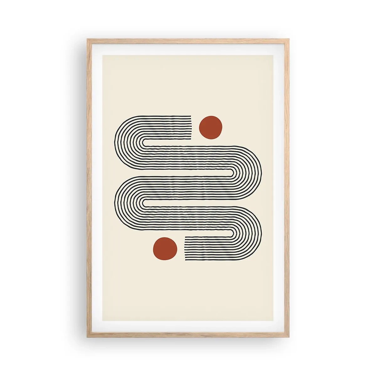 Een poster in een licht eiken lijst - Van het begin tot het eind - 61x91 cm