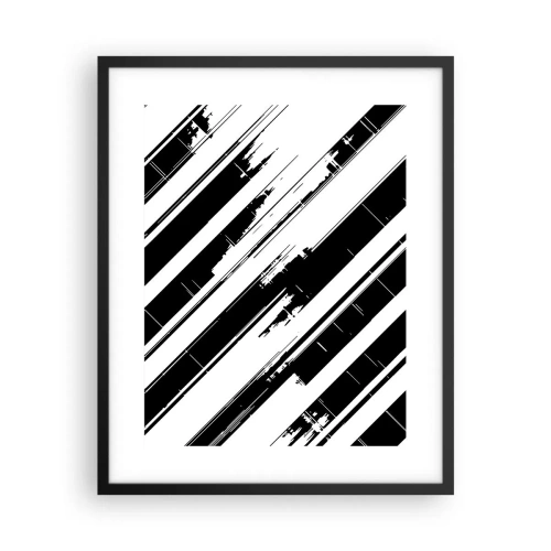Poster in een zwarte lijst - Een intense en dynamische compositie - 40x50 cm