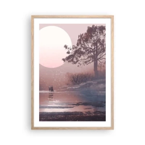 Een poster in een licht eiken lijst - nacht wonderen - 50x70 cm