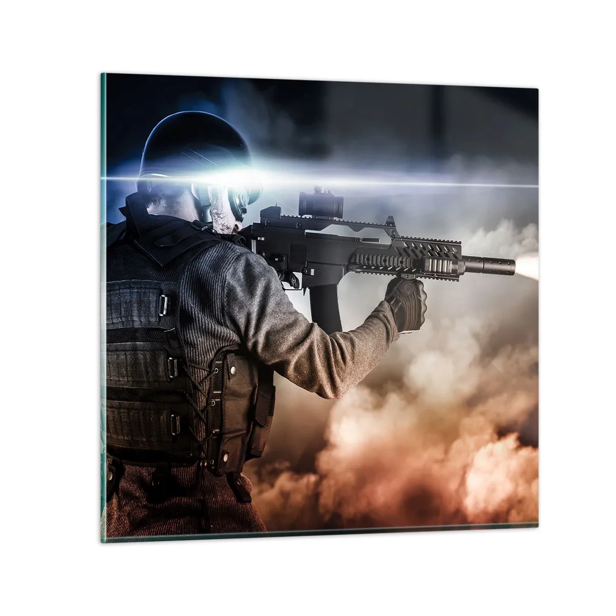 Schilderen op glas - Gewoon een held - 60x60 cm