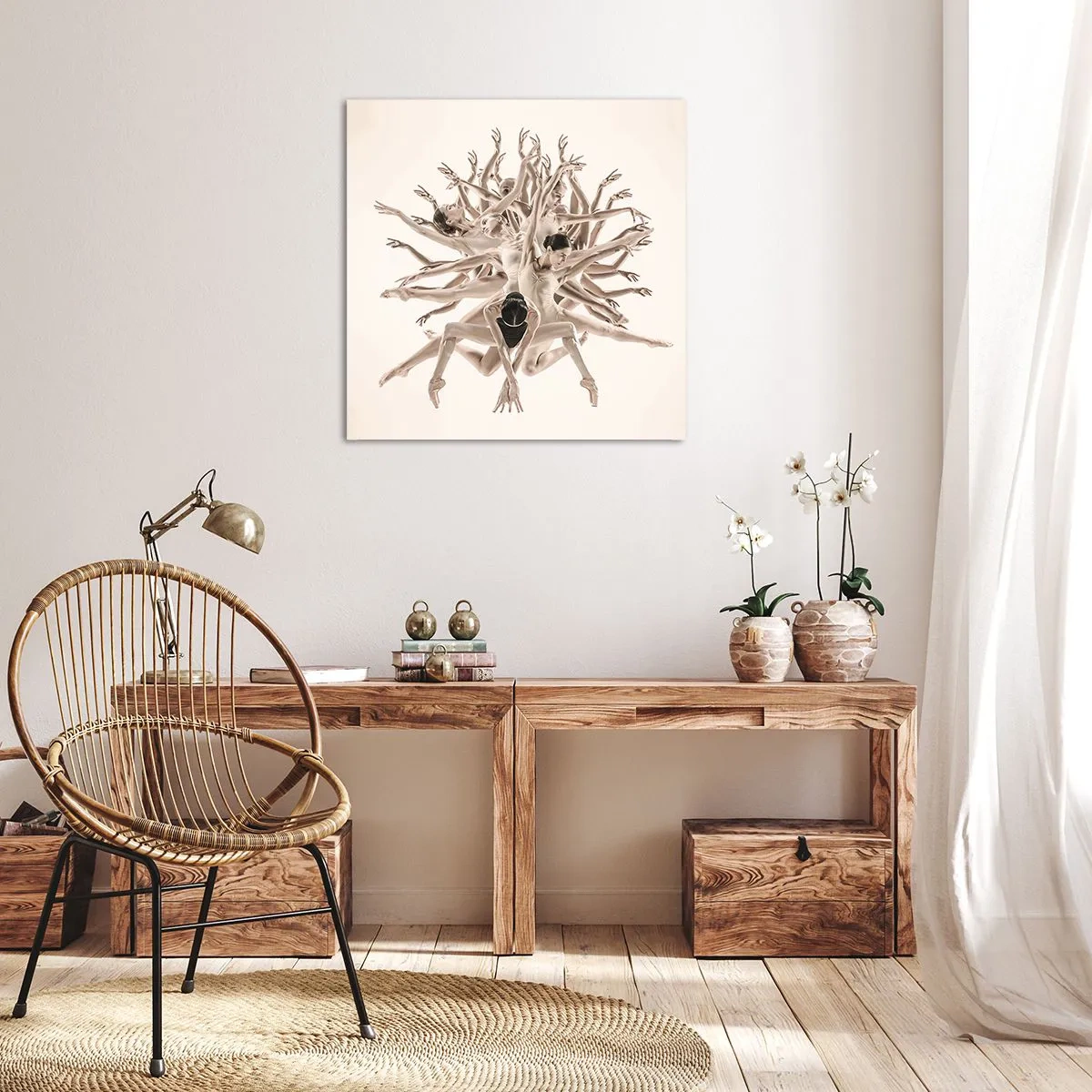 Schilderen op canvas - Bloeiend in dans - 70x70 cm