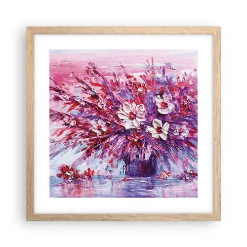 Een poster in een licht eiken lijst - Onschuld en passie - 40x40 cm