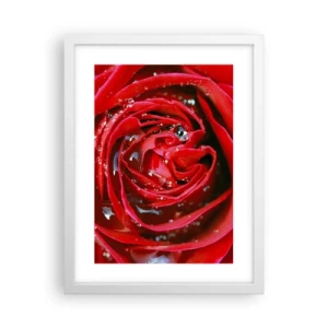 Poster in een witte lijst - In de dauwdruppels - 30x40 cm